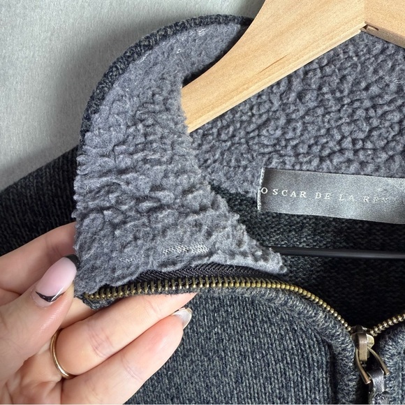 Oscar De La Renta Men’s Grey Cotton Blend Quarter Zip Sweater Size XL - Picture 5 of 9